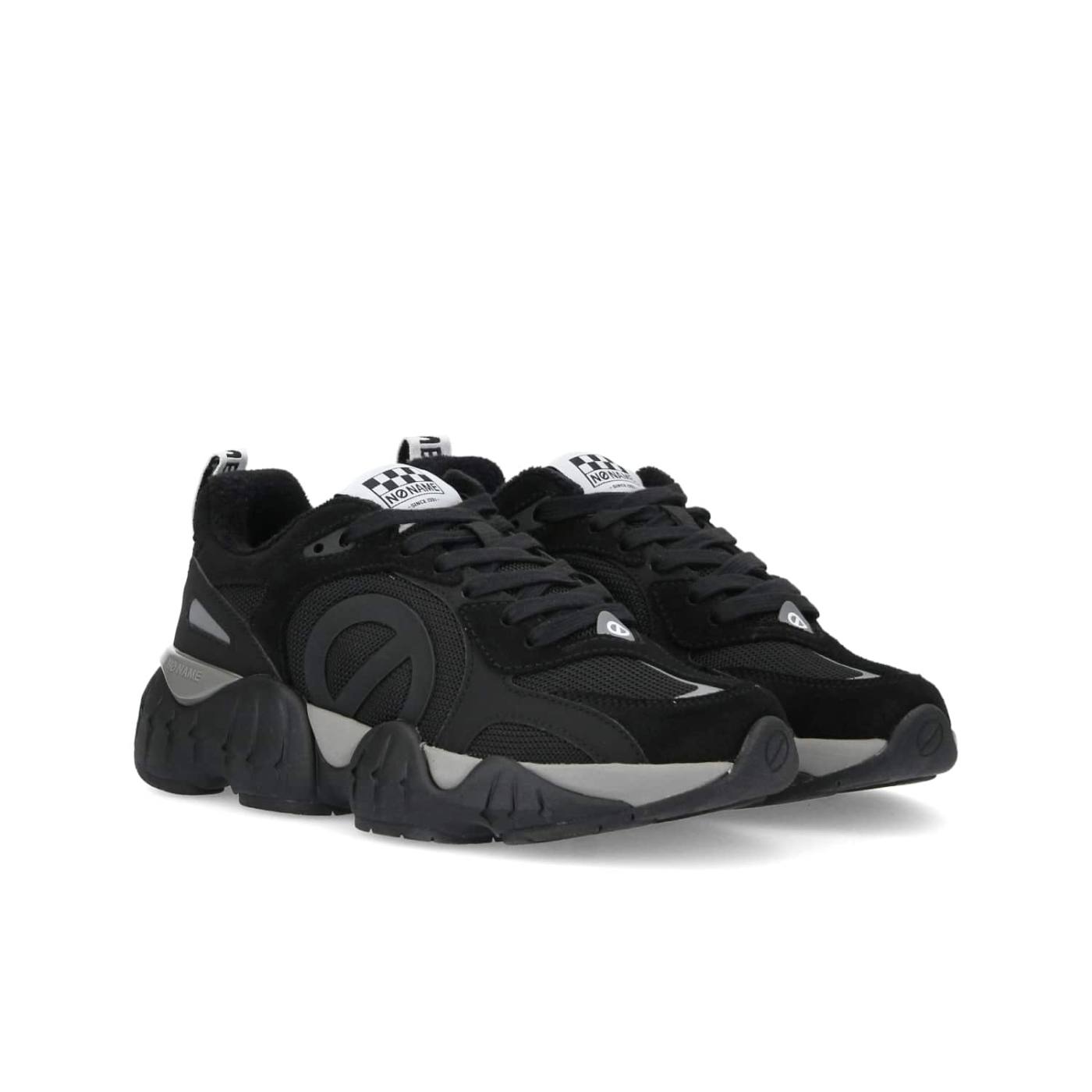 KRAZEE RUNNER - SUEDE/REC.KNIT - BLACK/BLACK